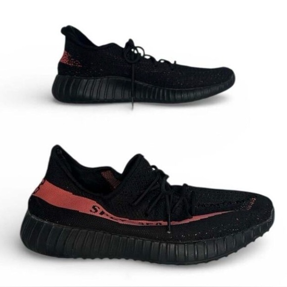Adidas Yeezy Boost 350 V2 Core Black Red Stripe BY9612 - Picture 3 of 3